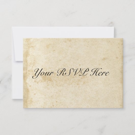 RSVP-kaart voor gestreept Antiek gekleurd papier RSVP Kaartje (Voorkant)