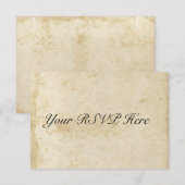 RSVP-kaart voor gestreept Antiek gekleurd papier RSVP Kaartje (Voorkant / Achterkant)