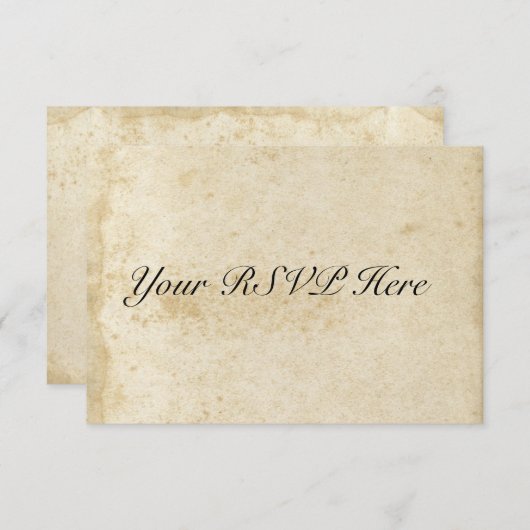 RSVP-kaart voor gestreept Antiek gekleurd papier RSVP Kaartje (Voorkant / Achterkant)