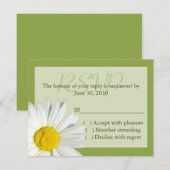 RSVP-kaart voor groene en witte bruiloft RSVP Kaartje (Voorkant / Achterkant)