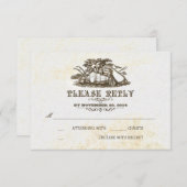 RSVP-kaart voor herfst oogst, trouwe land bruiloft RSVP Kaartje (Voorkant / Achterkant)