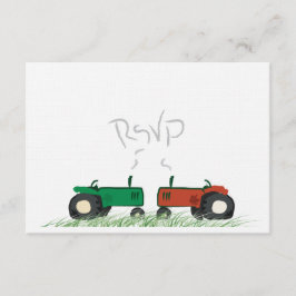 RSVP-kaart voor het Boerderij-huwelijk RSVP Kaartje