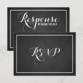  RSVP-kaart voor het script voor typografie RSVP Kaartje (Voorkant / Achterkant)