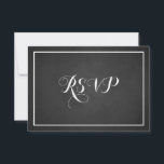 RSVP-kaart voor het script voor typografie RSVP Kaartje<br><div class="desc">De  punten van het Chalkboard van het Manuscript van de Typografie RSVP van de Kaart zijn de Aanpassing van de Kaart beschikbaar.</div>