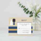 RSVP-kaart voor het uitnodigen van een bruiloft RSVP Kaartje (Staand voorkant)