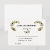 RSVP-kaart voor huwelijk (Voorkant / Achterkant)