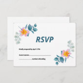 RSVP-kaart voor huwelijk (Voorkant / Achterkant)