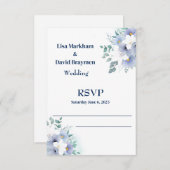 RSVP-kaart voor huwelijk Bedankkaart (Voorkant / Achterkant)