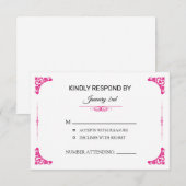 RSVP-kaart voor huwelijk RSVP Kaartje (Voorkant / Achterkant)