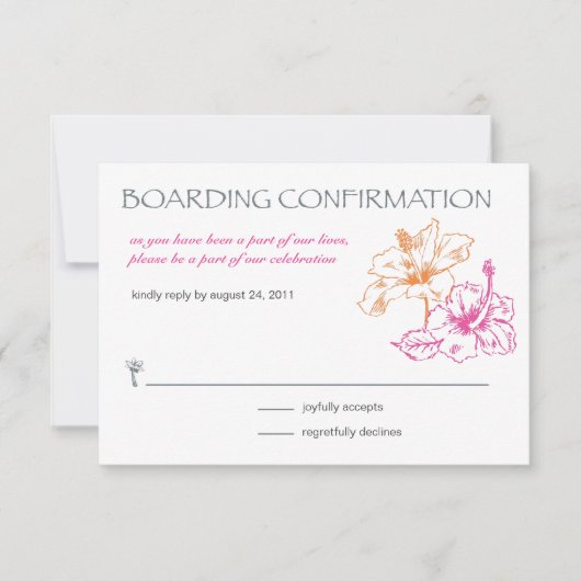 RSVP-kaart voor instapkaarten RSVP Kaartje (Voorkant)