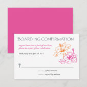 RSVP-kaart voor instapkaarten RSVP Kaartje (Voorkant / Achterkant)