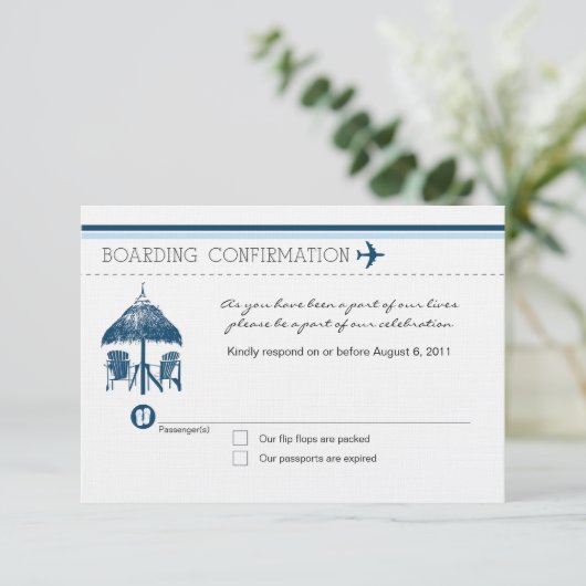 RSVP-kaart voor instapkaarten RSVP Kaartje (Staand voorkant)