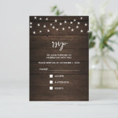 RSVP-kaart voor laarzen en Rozen RSVP Kaartje (Staand voorkant)