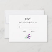 RSVP-kaart voor legant lavender Wedding RSVP Kaartje (Voorkant)