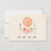 RSVP-kaart voor liefhebbers en Basketball Weddensc RSVP Kaartje (Voorkant)