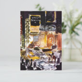 RSVP-kaart voor NYC-bioscoopdistrict ~Fun om aan t RSVP Kaartje (Staand voorkant)