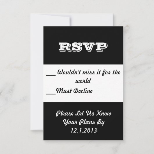 RSVP-kaart voor NYC-bioscoopdistrict ~Fun om aan t RSVP Kaartje (Achterkant)