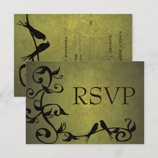 RSVP-kaart voor olijfboomgaarden RSVP Kaartje (Voorkant / Achterkant)