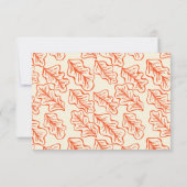 RSVP-kaart voor Oranje en Blauwgroen huwelijk RSVP Kaartje (Achterkant)