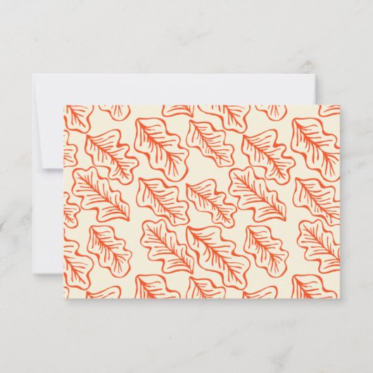 RSVP-kaart voor Oranje en Blauwgroen huwelijk RSVP Kaartje (Achterkant)