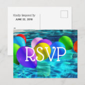 RSVP-kaart voor poolpartij/vogeldag Uitnodiging Briefkaart (Voorkant / Achterkant)