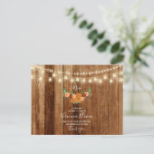 RSVP-kaart voor Robuust Barn Wood Post Briefkaart (Staand voorkant)