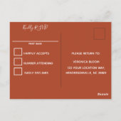 RSVP-kaart voor Robuust Barn Wood Post Briefkaart (Achterkant)