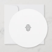 RSVP-kaart voor ronde bruiloft van Elegant Hamsa Kaart (Achterkant)