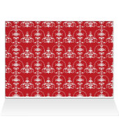 RSVP-kaart voor rood en wit Victoriaans huwelijk (Binnen Horizontaal (Boven))