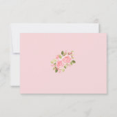 RSVP-kaart voor roze koraal en gouden Lijst RSVP Kaartje (Achterkant)