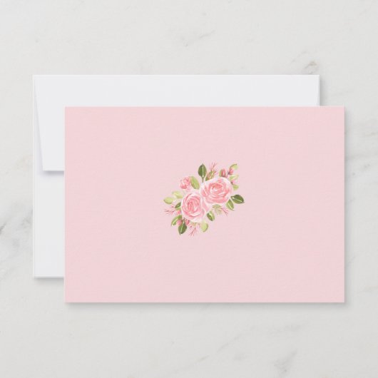 RSVP-kaart voor roze koraal en gouden Lijst RSVP Kaartje (Achterkant)