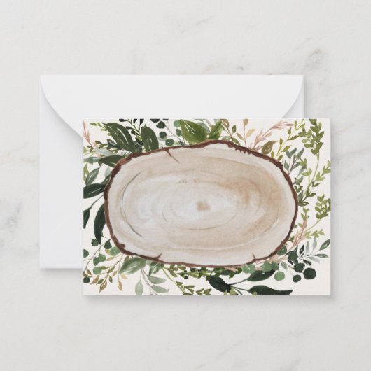 RSVP-kaart voor Rustige waterverf Notitiekaartje (Achterkant)