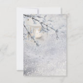 RSVP-kaart voor sneeuwwinterbruiloft Kaart (Achterkant)