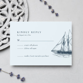 RSVP-kaart voor sportvaartuigen voor de Noordzee RSVP Kaartje