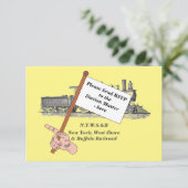 RSVP-kaart voor stamtrain Man op zaterdag RSVP Kaartje (Staand voorkant)