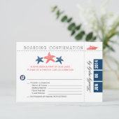 RSVP-kaart voor Starfish boarding Pass RSVP (Staand voorkant)