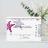 RSVP-kaart voor Starfish boarding Pass RSVP (Staand voorkant)