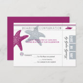 RSVP-kaart voor Starfish boarding Pass RSVP (Voorkant / Achterkant)
