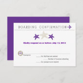 RSVP-kaart voor Starfish boarding Pass RSVP (Voorkant / Achterkant)