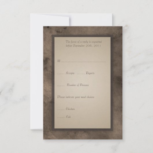 RSVP-kaart voor Steampunk Zeppelin Wedding Set RSVP Kaartje (Voorkant)