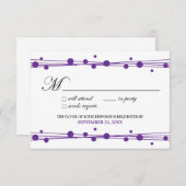 RSVP-kaart voor stippen en stro (wit/periwinkle) RSVP Kaartje (Voorkant / Achterkant)