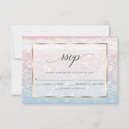RSVP-kaart voor strand Shimmer roze Ocean Waters RSVP Kaartje