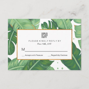 RSVP-kaart voor Tropical Summer Wedding RSVP Kaartje