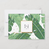 RSVP-kaart voor Tropical Summer Wedding RSVP Kaartje (Achterkant)