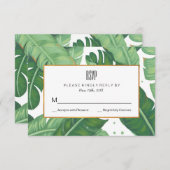 RSVP-kaart voor Tropical Summer Wedding RSVP Kaartje (Voorkant / Achterkant)