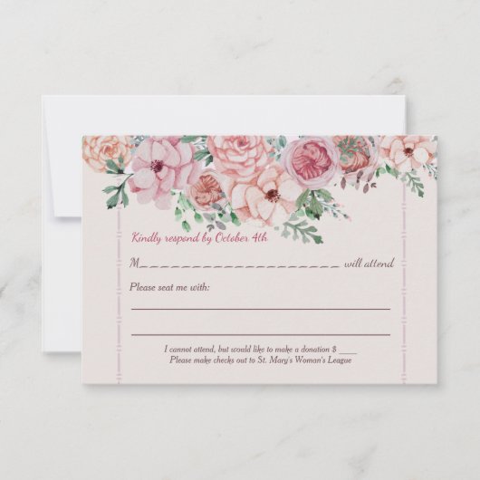 RSVP-kaart voor ventilatorgrenzen RSVP Kaartje (Voorkant)