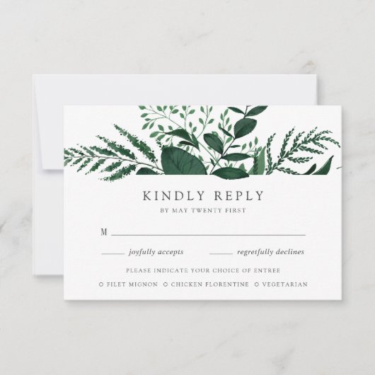 RSVP-kaart voor vrij bosvlees RSVP Kaartje (Voorkant)