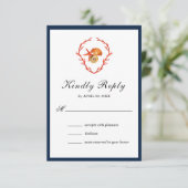 RSVP-kaart voor waterverf van zeeshells RSVP Kaartje (Staand voorkant)