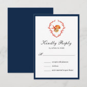 RSVP-kaart voor waterverf van zeeshells RSVP Kaartje (Voorkant / Achterkant)