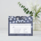 Rsvp-kaart voor winterbruiloft (Staand voorkant)